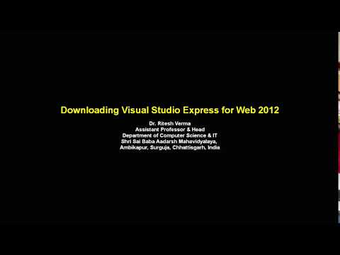 Downloading Visual Studio Express for Web 2012 from Microsoft Website