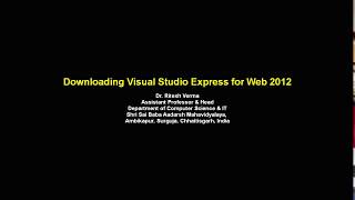 Downloading Visual Studio Express for Web 2012 from Microsoft Website