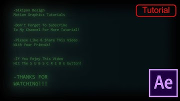 Hacker Screen Effect   After Effects Tutorial