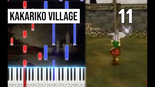 TPR - Kakariko Village  - 11 - The Legend Of Zelda: Ocarina Of Time Piano Tutorial | Note Chart