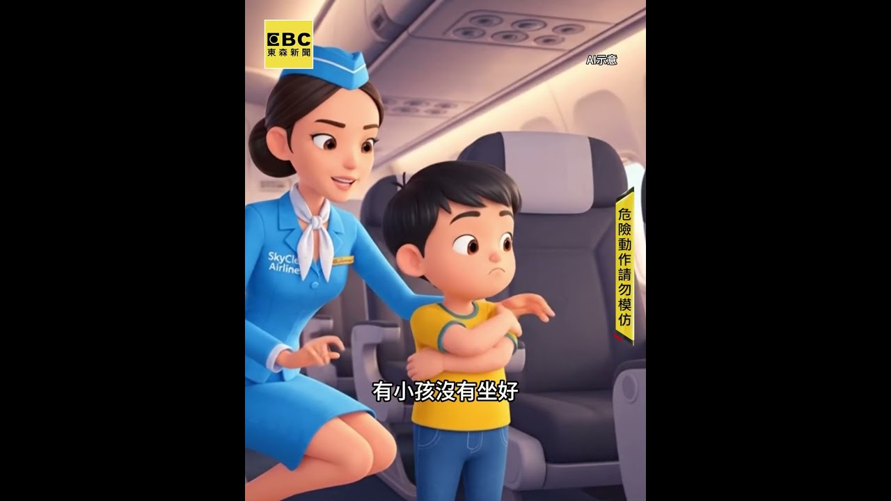 小孩不坐好機長不降落 塔台對話網讚爆 @newsebc #shorts