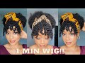 WOW 😳 1 MIN PROTECTIVE STYLE! SAVE YOUR EDGES! NO GLUE/GEL NEEDED. PINEAPPLE WIG | HergivenHair