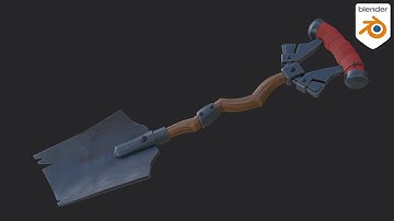 Stylized Shovel in Blender - Timelapse