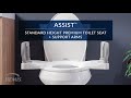 ASSIST™ Standard Height Premium Toilet Seat + Support Arms