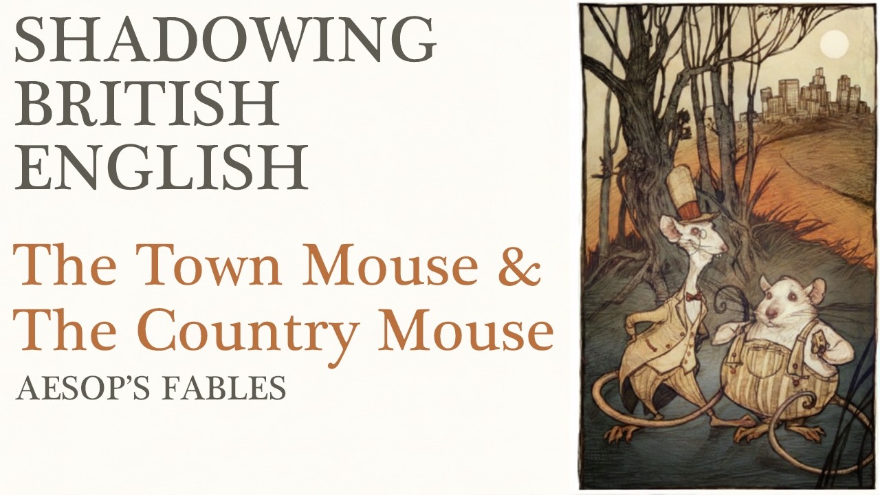 British Accent Shadowing | Town Mouse & Country Mouse by Aesop | Spoken English A2–B1