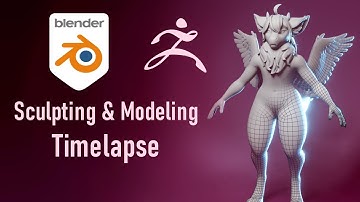 Fluffy Dragon (commission) - Blender and Zbrush timelapse