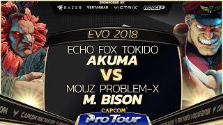 Echo Fox Tokido (Akuma) vs Mouz Problem-X (M. Bison) - EVO 2018 - Grand Final - SFV - CPT 2018