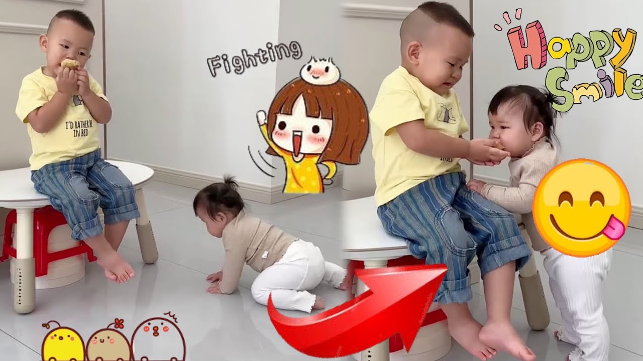 Magic! The Nine-Month-Old Sister Actually Stood Up For A Bite To Eat!【Amazing Children Toys】 