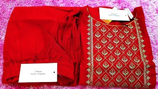 MYNTRA shopping | vishuddh kurta palazzo set review after use | indian youtuber RARA | red dress