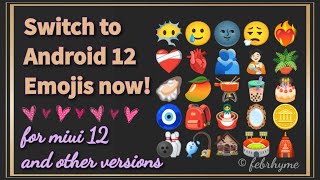 #Android12 Emojis🤯 (No ROOT)⚡🤩|| Febrhyme 💙 #android12 #miui12 screenshot 5