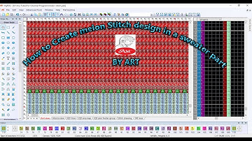 How to Create melon Stitch design in a sweater part by hq-pds! automatic jacquard flat knitting mac.