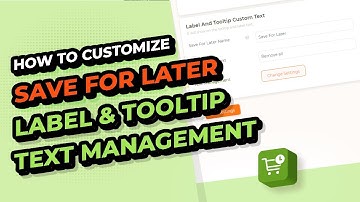 How to Customize Save for Later "Label & Tooltip Text Management" in MC WooCommerce Wishlist Plugin
