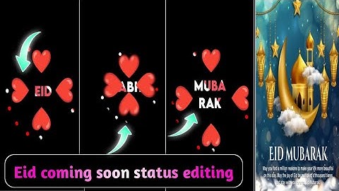 Eid Mubarak Status 2023 || Eid coming soon status video editing || Eid status editing alight motion