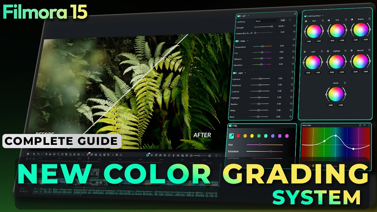Filmora 15 Colour Grading Tutorial | Complete Cinematic Workflow - YouTube