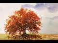 Осень #1Дерево. Акварель  Autumn Tree in watercolour