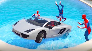 Gta 5 Water Ragdolls | Spiderman Jumps/Fails Ep.19 (Funny Moments)