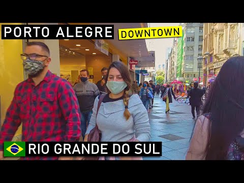 Walk in Downtown Porto Alegre ?? Borges de Medeiros | Rio Grande do Sul, Brazil |【4K】2021