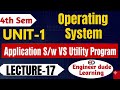 Application Software vs Utility Program | OS Unit 1 Lecture 17 (Easy Comparison) @Engineerdude-g6m