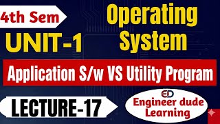Application Software vs Utility Program | OS Unit 1 Lecture 17 (Easy Comparison) @Engineerdude-g6m  screenshot 2