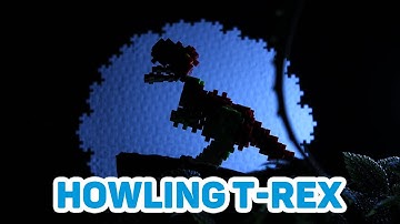 Plus-Plus T-Rex howling - Stop Motion Video