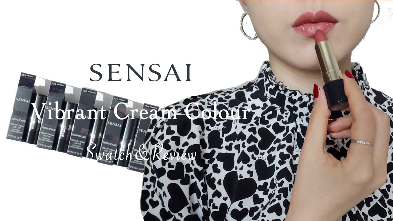 Sensai Vibrant Cream Color Lipstick Swatch\u0026Review