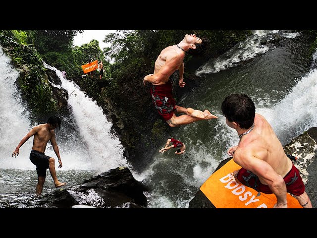 Death Diving Bali's Most Famous Waterfall class=
