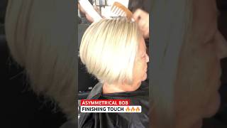 ASYMMETRICAL BOB FINISHING TOUCH: Full Tutorial Linked Below! 🔥🔥🔥