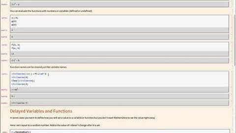 Defining Functions in Mathematica