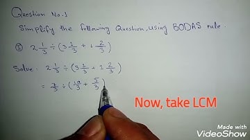 simplify the maths question by BODMAS rules part 2