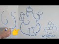 Lord ganesha sketch drawing by anupam 