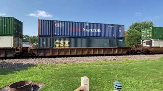 KSC leads a BNSF empty coal train & UP intermodal monster intermodal 3X2X2 train about 3 miles long