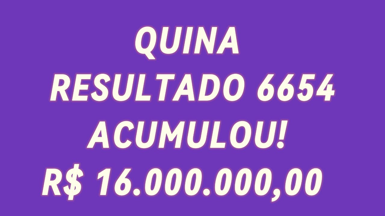 RESULTADO QUINA 6654 10/02/2025 - YouTube