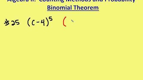 10.2 The Binomial Theorem