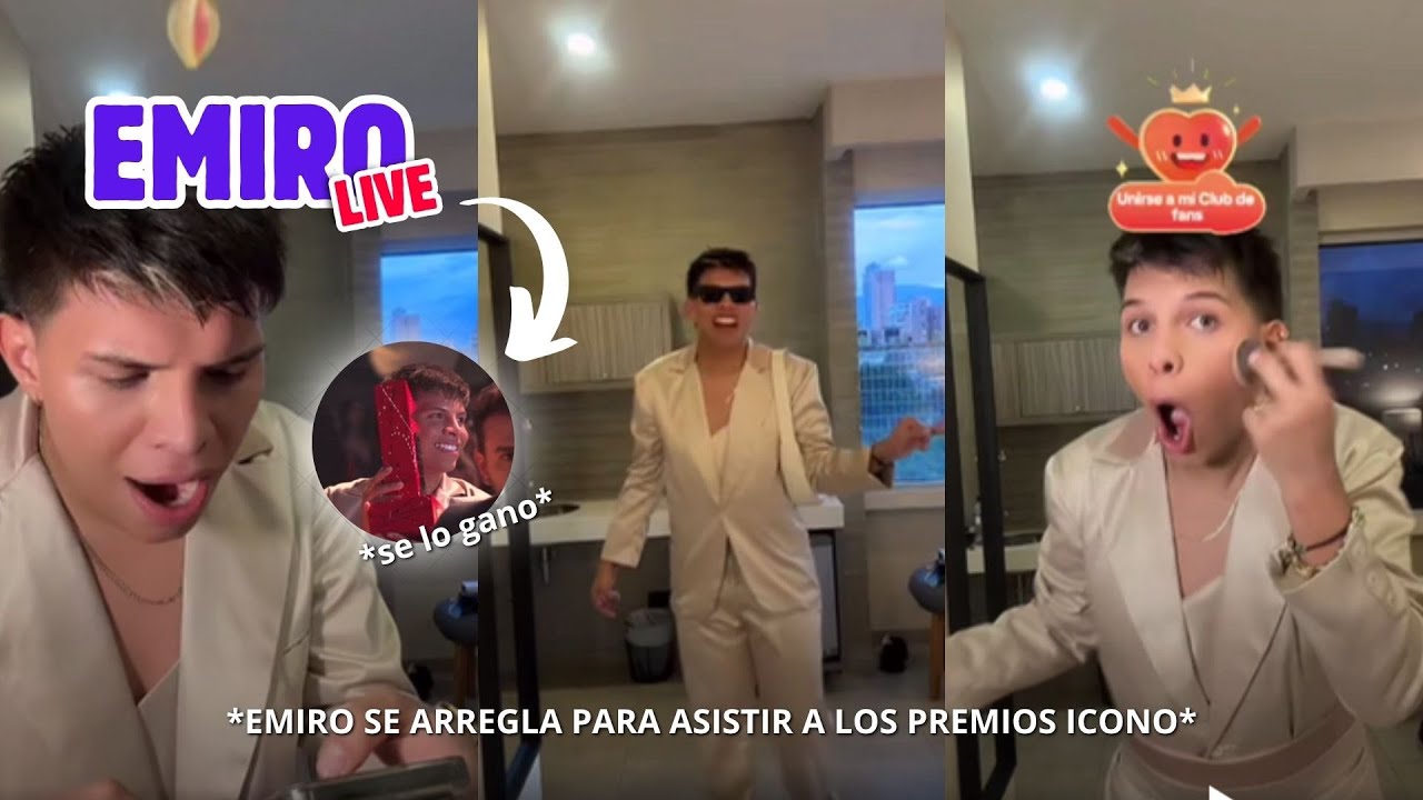 GRWM con Emiro para los Premios Ícono 🏆 | LIVE | Spoiler *se gano el premio!!* 💜🙌🏼