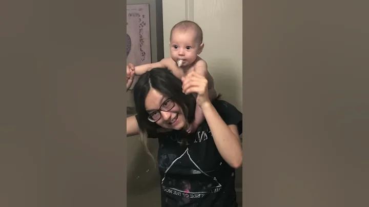 Ava spits up and nearly misses mommy