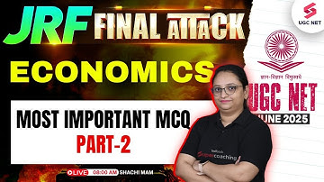 UGC NET Economics Preparation 2025 | UGC NET Economics MCQs #2 By Shachi Mam | UGC NET June 2025
