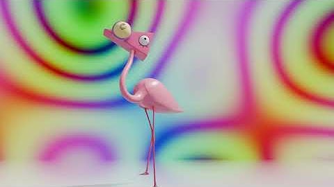 Zooble Flamingo Walk Cycle Animation