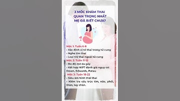 3 Mốc Khám Thai Quan Trọng #dsdaiminh #dsngocminh #shorts #health