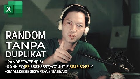 Acak Angka di Excel Tanpa Duplikat