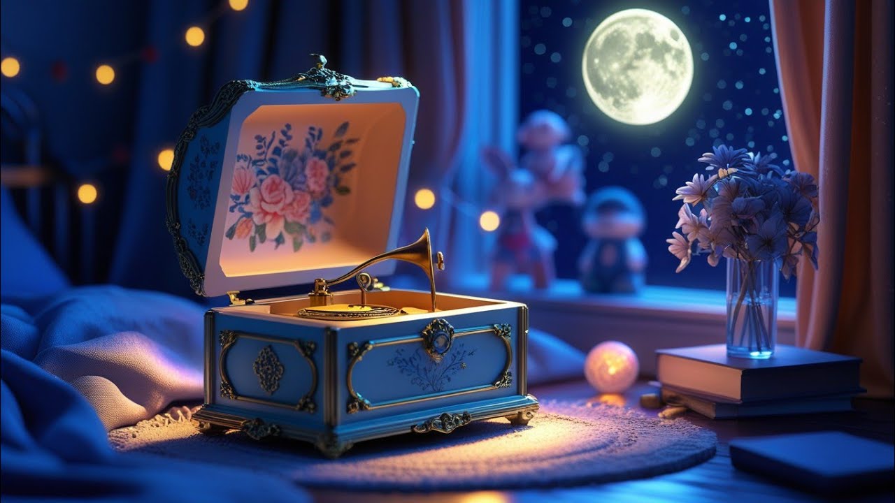 Music Box Lullaby 🌙 1 Hour Bedtime Music for Kids (Calm Sleep)