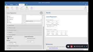 Jamovi Inference for Regression