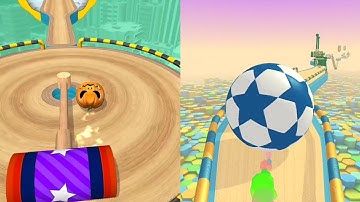 Portal run going balls VS Action balls Android iOS walkthrough gameplay