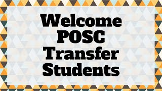 POSC Welcome Video for Transfer Students