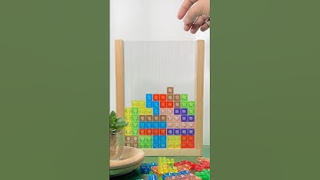 “Satisfying ASMR Tetris Game with Colorful Blocks”