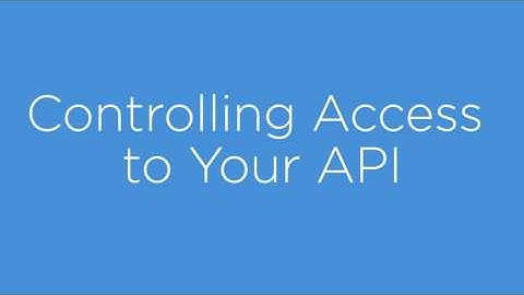 Video 3 of Mashery Product Demo Series - Using Mashery to Control Access to Your API