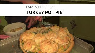 EASY Turkey Pot Pie + Red Lobster Biscuit Topping