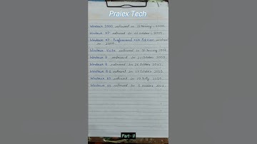 List of MS Windows version & release date part - 2 #shorts  #computerknowledge