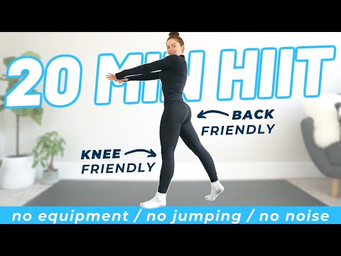 20 MIN LOW IMPACT HIIT WORKOUT (No Squats, Back Friendly, Knee Friendly Cardio)