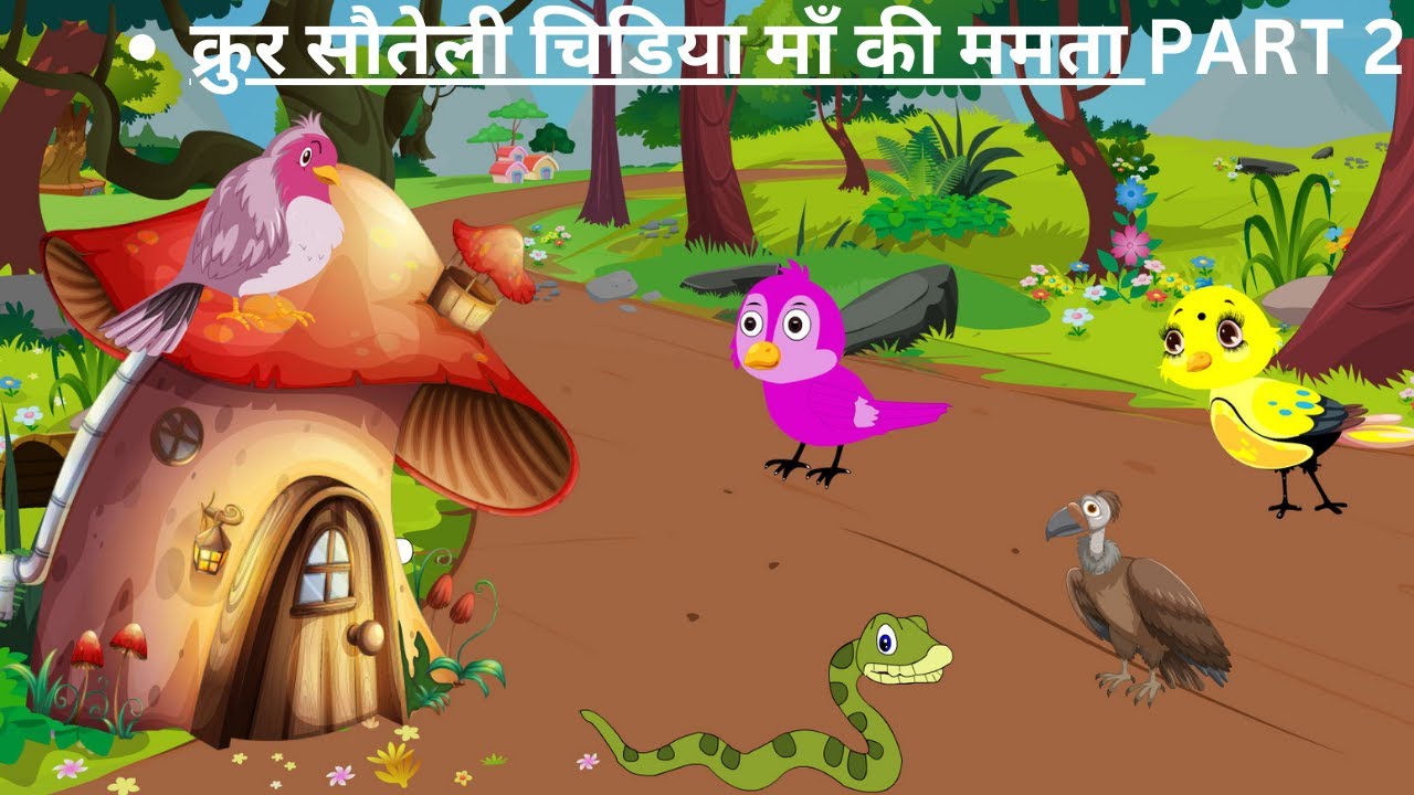 क्रुर सौतेली चिडिया माँ की ममता part 2  | Chidiya aur Rani | Rano Chidiya Cartoon | Hindi kahaniyan