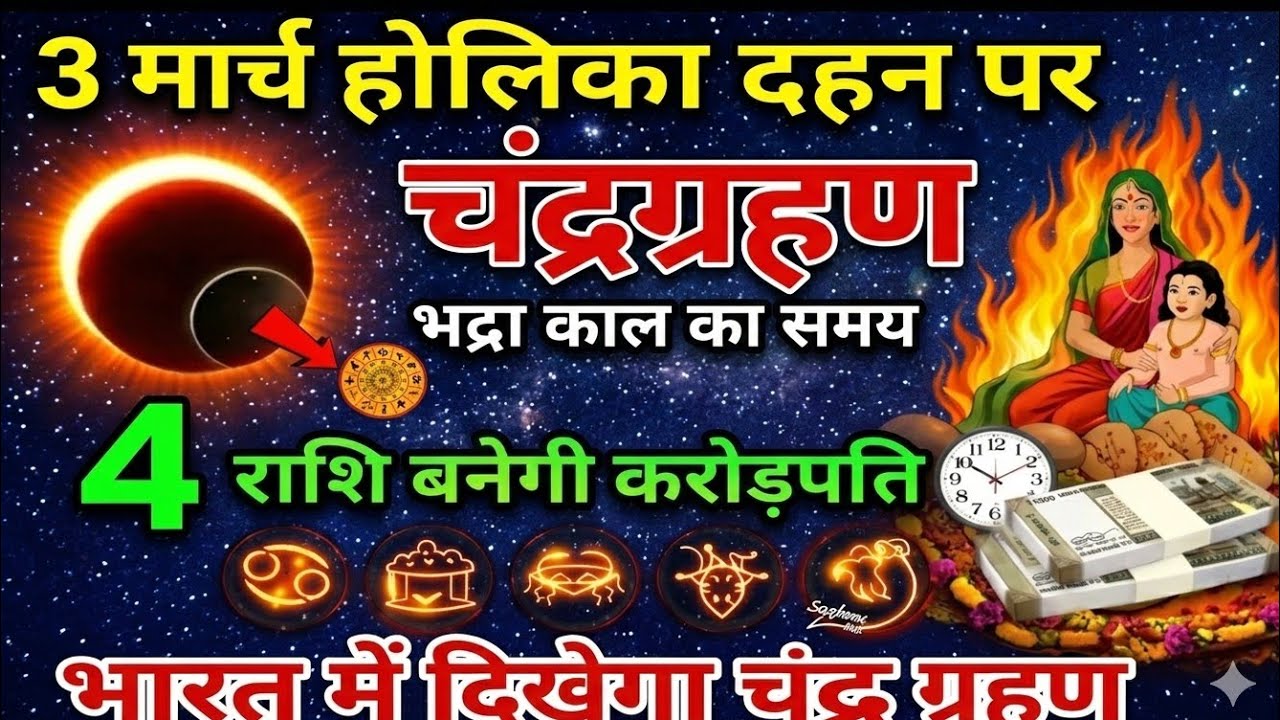 3 मार्च होली के दिन लगने जा रहा है चंद्र ग्रहण जरूर से करें एक वहां पर बनोगे रातों रात करोड़पति